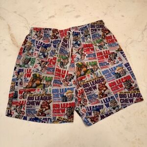 RSVLTS Big League Chew Comic Print Shorts/Swimsuit, Men’s Size Medium (M)